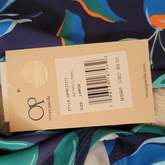 OP Ocean Pacific one piece split bathing suit large - Picture 6 of 7